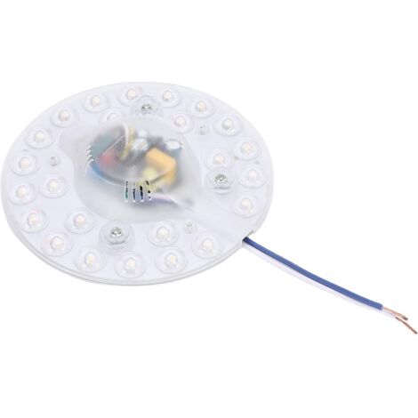 Remplacement de l'éclairage LED pour ventilateur de plafond 12,5 cm (4,9 pouces) - 3 couleurs réglables - Fixation magnétique encastrée - Modèle rond