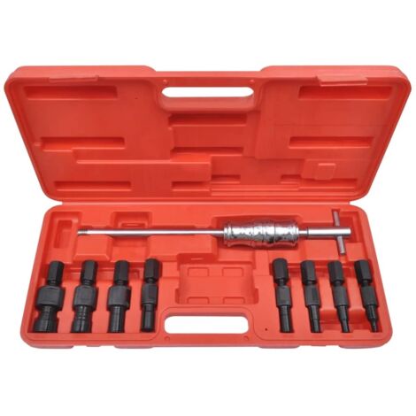Kit d'extracteurs de roulements pour trous borgnes, 9 pièces (8-32 mm), avec extracteur à inertie (1/3)