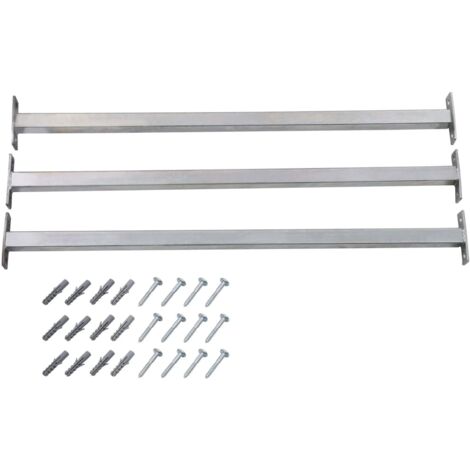 Barres de sécurité réglables pour fenêtres (lot de 3), protection métallique, barrière intérieure, barre de sécurité extensible pour fenêtres, 71 à 120 cm (1/4)