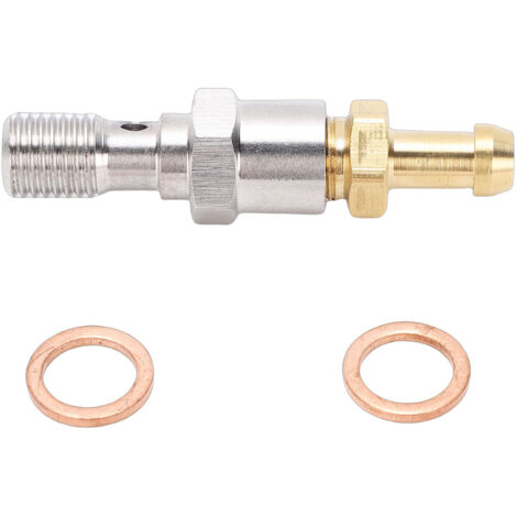 Vis de purge M10 x 1,25 avec bouchon anti-poussière et rondelle banjo pour maître-cylindre de frein de moto