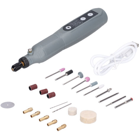 Mini-meuleuse 202, perceuse, outils électriques, gris, portable, chargement USB, avec lumière, pour le nettoyage et la découpe, 3,7 V CC (1/5)