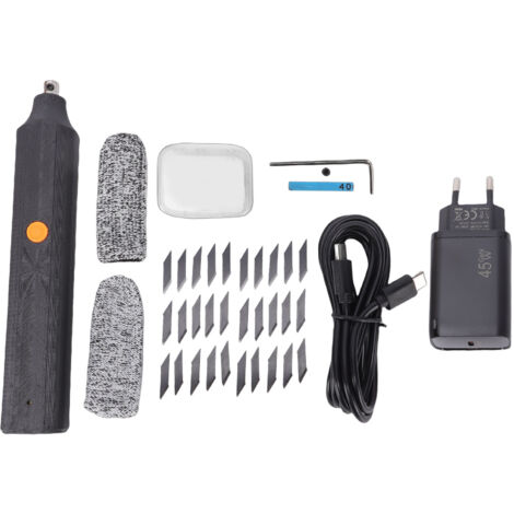 Ensemble de coupe ultrasonique 40KHz, outil de coupe portatif avec 30 lames pour impression 3D plastique bois résine prise ue