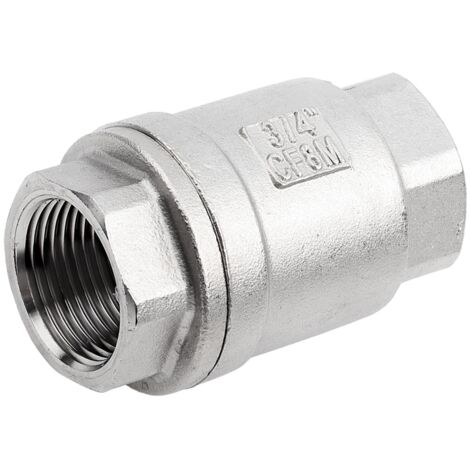 Clapet anti-retour à ressort, vanne à filetage standardisé de 3/4 pouces en acier inoxydable robuste pour engrais de pharmacie chimique pétrolière, électricité (1/5)
