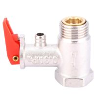 SJLERST Valve de sécurité 1/2", 0,9 MPa Valve en laiton nickelé pour chauffe-eau