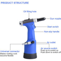 SJLERST KP-708 Pneumatique Riveter Hydraulique Rivet Pistolet Rivetage Outil pour Rivets 2.4/3.2/4.0/4.8mm SJLERST KP-708 Pneumatique Riveter Hydraulique Rivet Pistolet Rivetage Outil pour Rivets 2.4/3.2/4.0/4.8mm