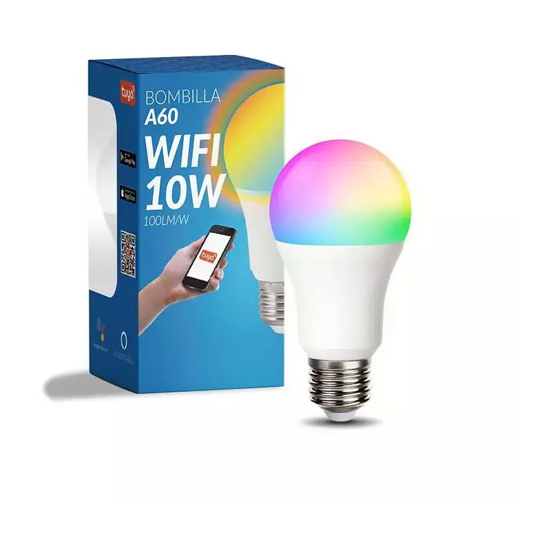 Bombilla Led Inteligente smart e27 a60 dimable cct+rgb 10w wifi compatible con alexa y google home rgb+3000+4000+6000 iluminashop ledme sin necesidad de hub smarthome 1000lm 2700k6500k