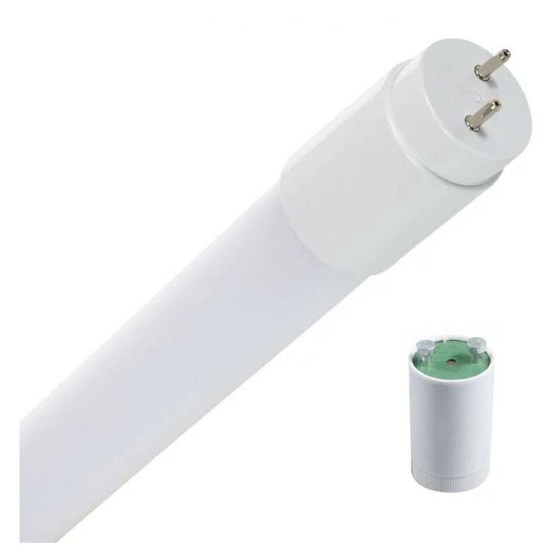 Tubo De T8 1200 mm 18w cristal 1 lateral blanco 6000k iluminashop ledme 1800 color luz 120 g13