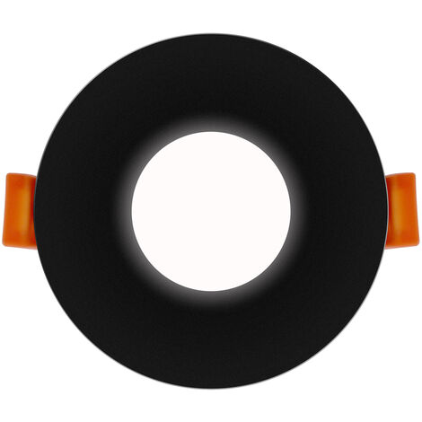 IluminaShop - Aro Fijo Deep Redondo Negro para GU10/MR16