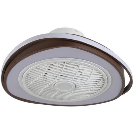 Ventilador de techo GENEVA marrón D.53,5cm 5 aspas, con LED 70W 3454lm 3000-6500K