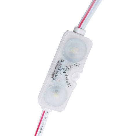 IluminaShop - Cadena de 20 Modulos de 2 LED SMD Samsung 12V DC 1W Blanco Frio 6000K