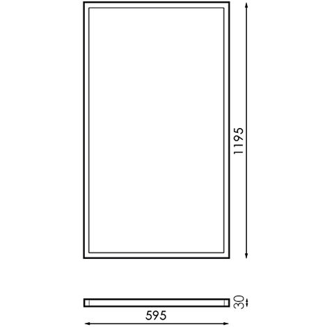 Marco empotrable panel led 120x60