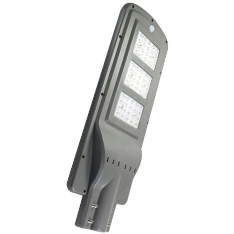 Farola Solar de LED para Alumbrado Público 60W con Sensor Blanco Frío 6000K    IluminaShop