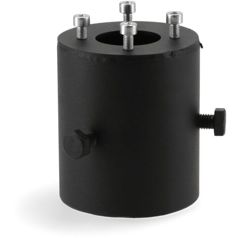 Soporte Fijación Luminaria LED Villa a Columna  Negro   IluminaShop