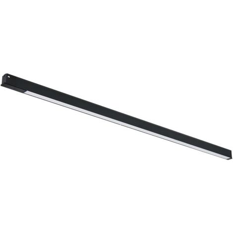 IluminaShop - Foco Lineal Basic LED Negro 20W para Carril Magnetico Monofasico Detail Chip Osram 48V CRI 90 UGR 19 Serie Detail Blanco Calido 3000K