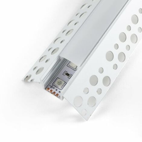 Perfil de Aluminio Nisen Empotrable para Esquina 12/24V 2 metros  Opal   IluminaShop