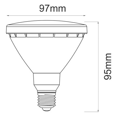 IluminaShop Bombilla Led E27 T100 30W Blanco Frio 6500K