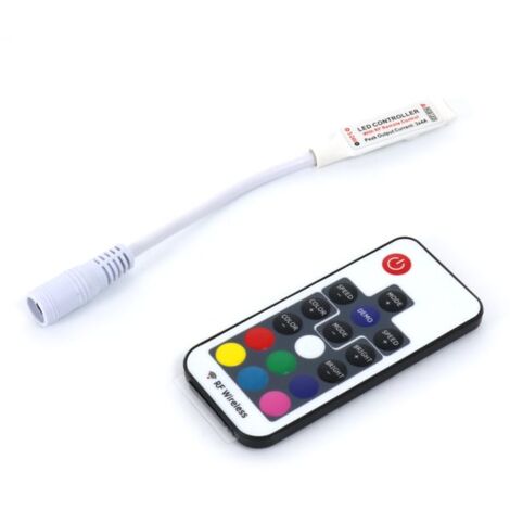 IluminaShop - Controlador para Tiras LED RGB Mini con Control Remoto por RF 12/24V (1/2)