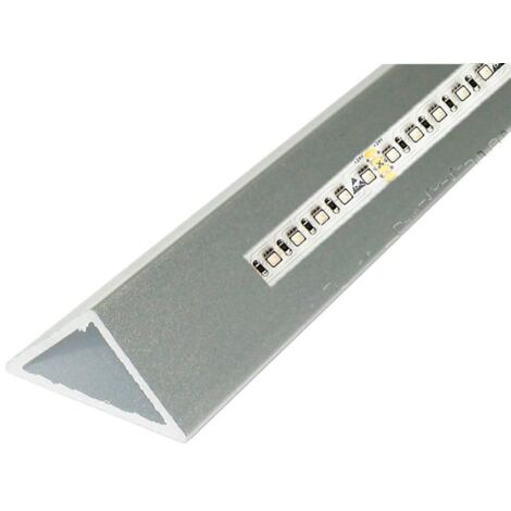 IluminaShop - Perfil de Aluminio Triangular para Esquina 12V/24V 2 metros