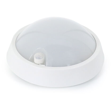 IluminaShop - Plafon LED con Sensor Movimiento II 12W PIR 360º IP54  Blanco Frio 6000K