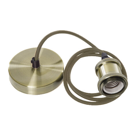 IluminaShop - Lampara Colgante Styling Verde Cepillado 1XE27