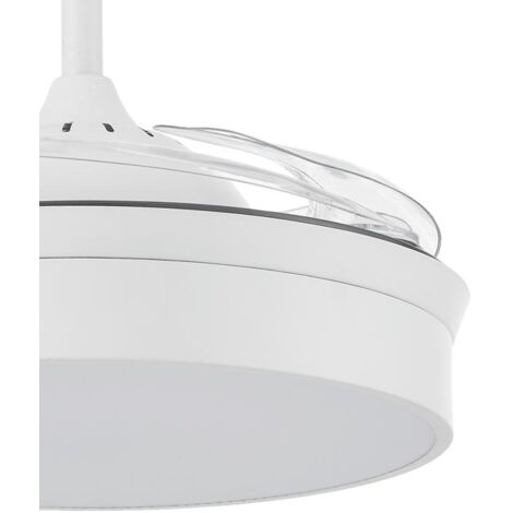 Ventilador de Techo LED Messe 72W Blanco DC Ultra Silencioso con Mando a Distancia y Palas Retráctiles Verano / Invierno 3000+4000+6000    IluminaShop