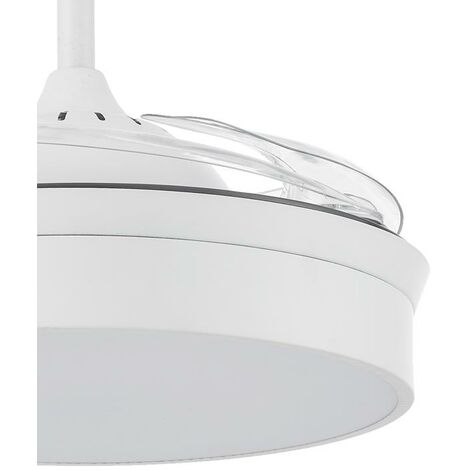 Ventilador de Techo LED Messe 72W Blanco DC Ultra Silencioso con Mando a Distancia y Palas Retráctiles Verano / Invierno 3000+4000+6000    IluminaShop
