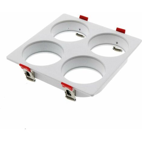 IluminaShop - Aro de Empotrar Blanco Para 4 Modulos 10W Serie Cobfix (1/3)