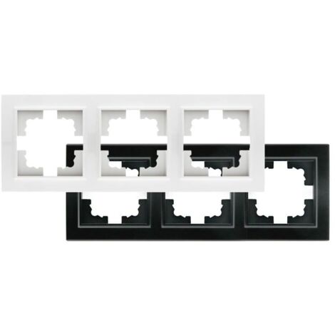 IluminaShop - Marco de PC Empotrable para 3 Modulos Serie wLine  Blanco
