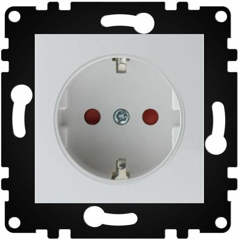 Enchufe Empotrable Tipo F Schuko Blanco 16A IP20 Serie wLux  Blanco  | IluminaShop