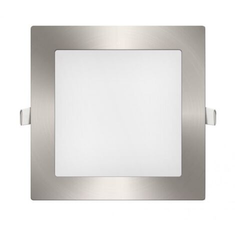 IluminaShop - Downlight panel LED Cuadrado Niquel 12W IP44 CCT 3000+4000+6000