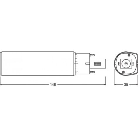 IluminaShop - Bombilla LED OSRAM G24D 2PIN 7W 700LM  Blanco Calido 3000K