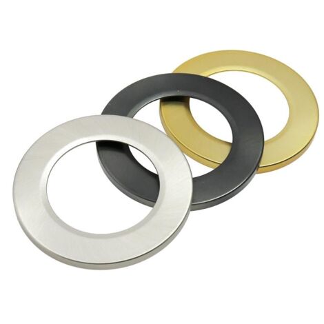 IluminaShop - Kit 3 Aros para Downlight LED Road (Niquel, Negro, Dorado)  Negro
