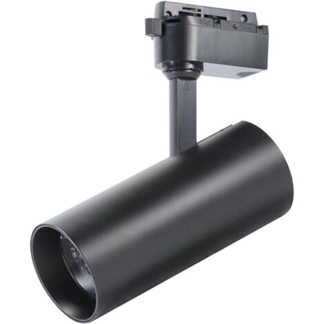 IluminaShop - Foco LED para Carril Chip Sanan 30W Negro Monofasico CCT  3000+4000+6000