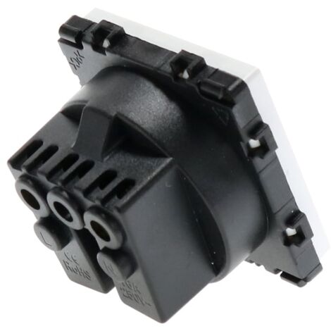 IluminaShop - Enchufe Tipo F Schuko 16A IP20 Negro Serie Modern