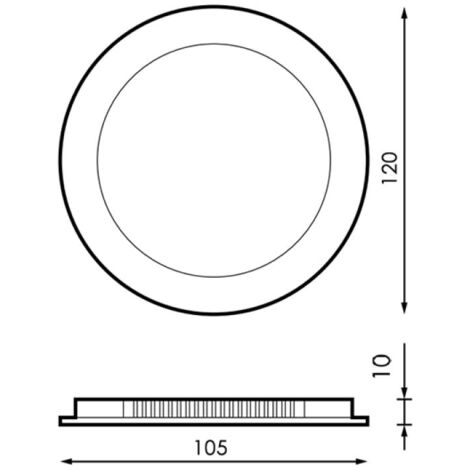IluminaShop - Downlight panel LED circular 6W  Blanco Frio 6000K