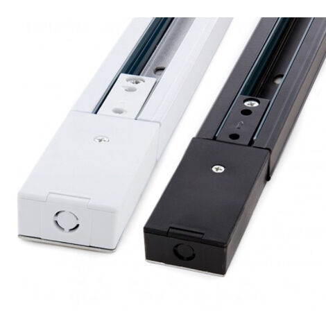 Carril Monofasico MaxPower 2 metros Blanco / Negro para Foco Carril  Blanco   IluminaShop