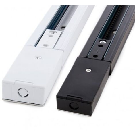 IluminaShop - Carril Monofasico MaxPower 2 metros Blanco / Negro para Foco Carril  Negro