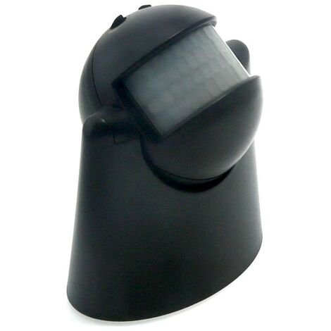 IluminaShop - Detector de Movimiento PIR 180º Superficie Negro