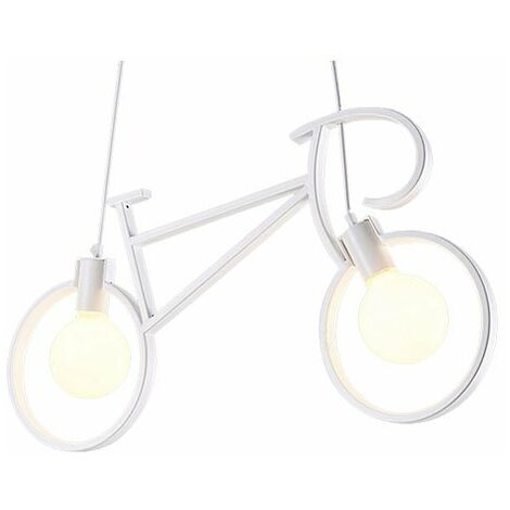 IluminaShop - Lampara de techo Vintage 2L Bicycle White 2XE27