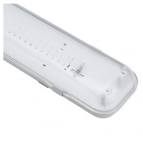 IluminaShop - Pantalla Estanca para dos tubos LED 1200 mm (Conexion 1 Lateral)