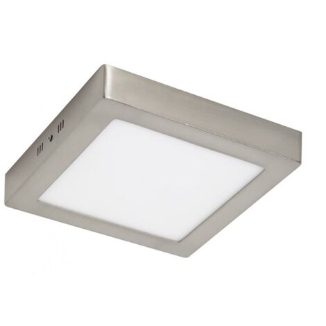 IluminaShop - Plafon LED Cuadrado de Techo Niquel 18W 1440LM Blanco Neutro 4000K