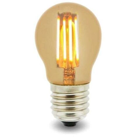 IluminaShop - Bombilla LED Filamento E27 G45 4W Ambar  Blanco Calido 2300K (1/2)