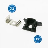 Pack 2 Tapones y 2 grapas para Perfil Negro IluminaShop