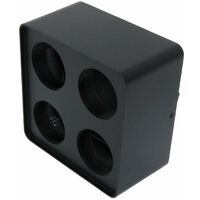IluminaShop - Aro de Superficie Negro Para 4 Modulos 10W Serie Cobfix