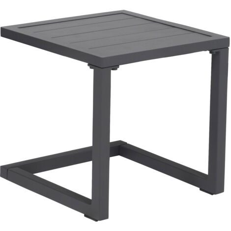Beistelltisch BARBADOS aus anthrazitgrauem Aluminium