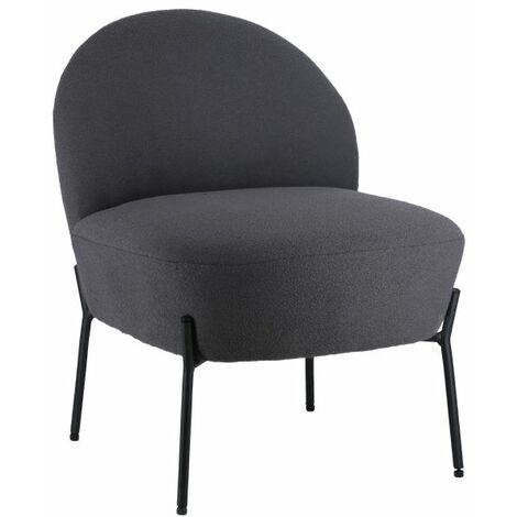 Sessel mit grauem Schlaufenstoff HELMI