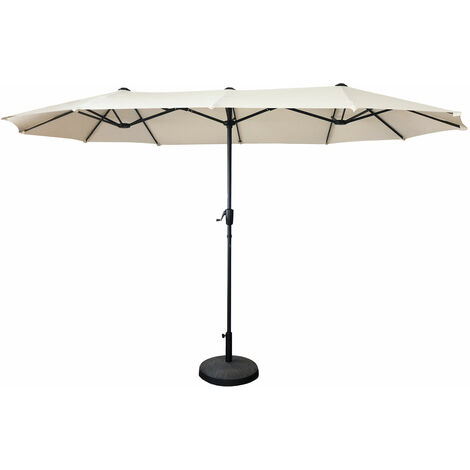 Doppelter Sonnenschirm 2x4m LINAI beige