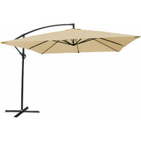 Freistehender Sonnenschirm MOLOKAI quadratisch 2,7x2,7m beige