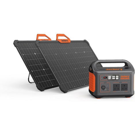 Jackery Generatore Solare 1000 con Pannelli Solari 2x80W, Centrale  Elettrica 1002WH per Emergenza Domestica Campeggio Camper Esterno