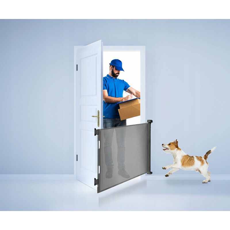 Costway barriere de sécurité pour chien, animal domestique en bois de pin,  barrière de sécurité portable pliable pour escalier cuisine, extensible 53  à 160cm - Conforama
